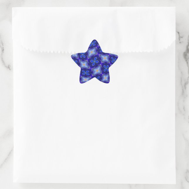 Adesivo Estrela Quatro Padrões de plástico (Bolsa)