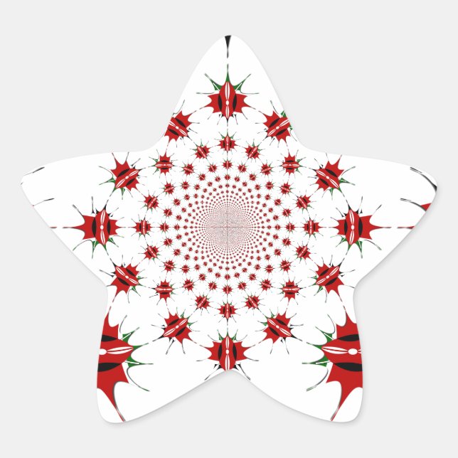 Adesivo Estrela Quênia Mágico: Kaleidoscope 🇰 identidade cultural (Frente)