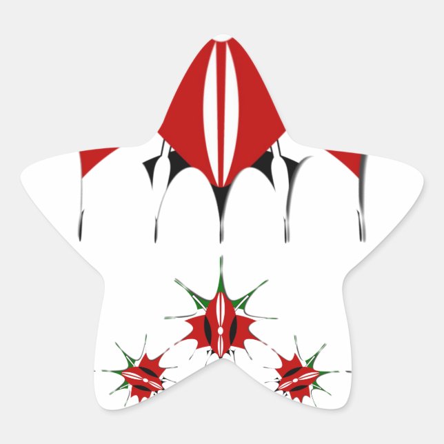 Adesivo Estrela Quênia Mágico: Simetria do Patrimônio 🇰 modernida (Frente)