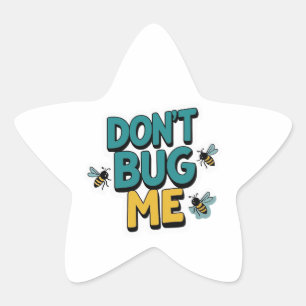 Adesivo Estrela Quirky Bee Pun - Não me Inseto Trabalho de arte