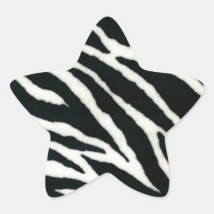 Adesivo Estrela RAB Rockabilly Estampa de Zebra Preto & Branco