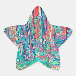 Adesivo Estrela rabisco de caneta