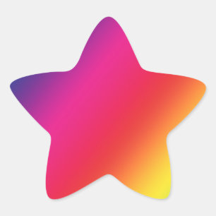 Adesivo Estrela Rainbow Colour Star Sticker