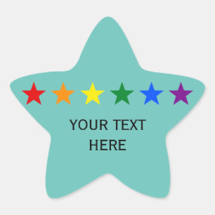 Adesivo Estrela RAINBOW FLAG STARS + suas ideias