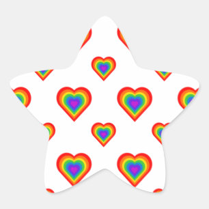 Adesivo Estrela Rainbow Heart