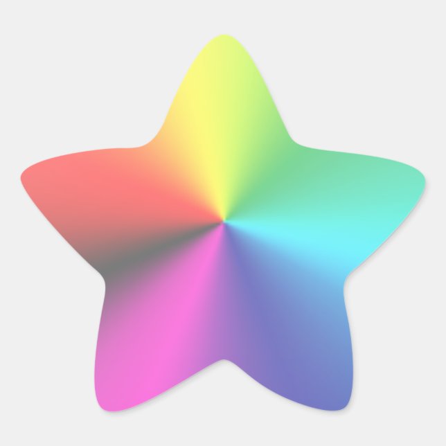 Adesivo Estrela Rainbow Star Sticker (Frente)