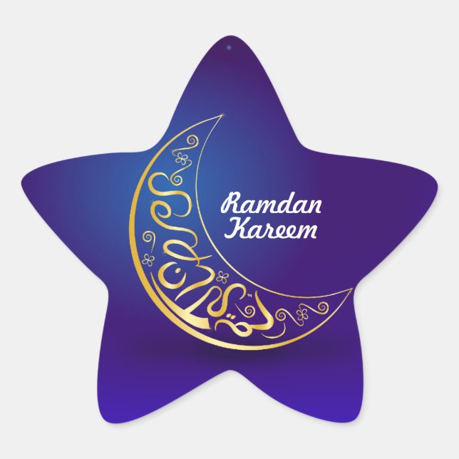 Adesivo Estrela Ramadan Kareem / Eid Mubarak (Frente)