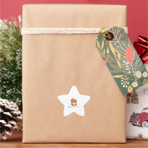 Adesivo Estrela Red Panda Christmas Snow Winter Animals Pandas