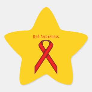 Adesivo Estrela Red Standard Ribbon por Kenneth Yoncich