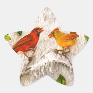 Adesivo Estrela RedBirds. Cantando de amor