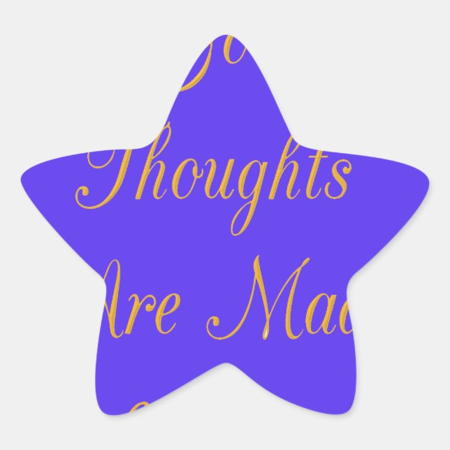 Adesivo Estrela Reflexões Felizes: Bons Pensamentos do Amor (Frente)