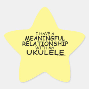 Adesivo Estrela Relação Significativa Autocolante Ukulele Star