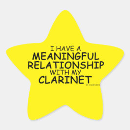 Adesivo Estrela Relação Significativa Clarinet Star Sticker