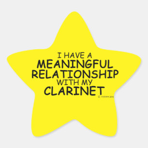 Adesivo Estrela Relação Significativa Clarinet Star Sticker