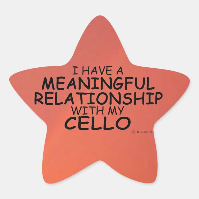 Adesivo Estrela Relação Significativa com Cello Star Sticker (Frente)