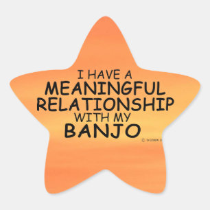 Adesivo Estrela Relação Significativa com o Banjo Star Sticker