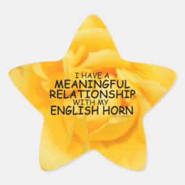 Adesivo Estrela Relação Significativa Inglês Horn Star Sticker