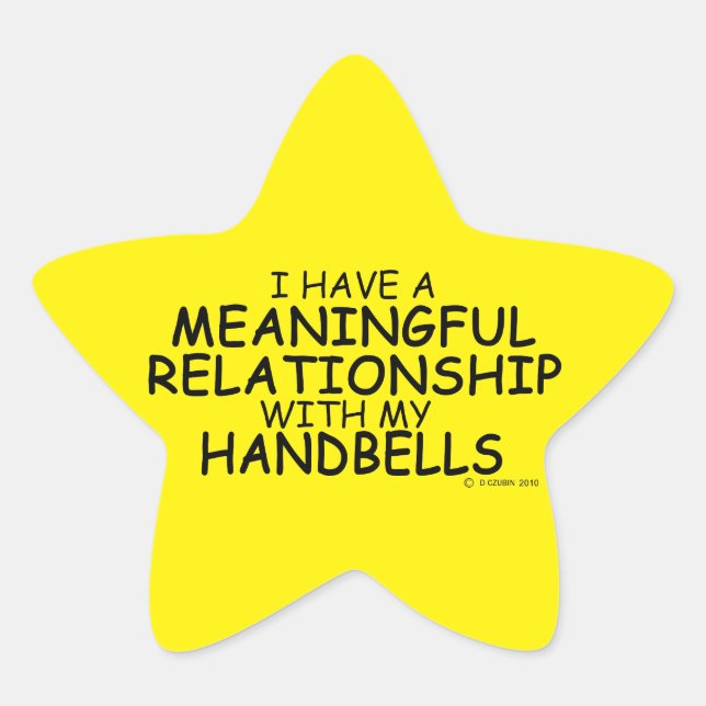 Adesivo Estrela Relacionamento Significativo Handbells Star Sticke (Frente)