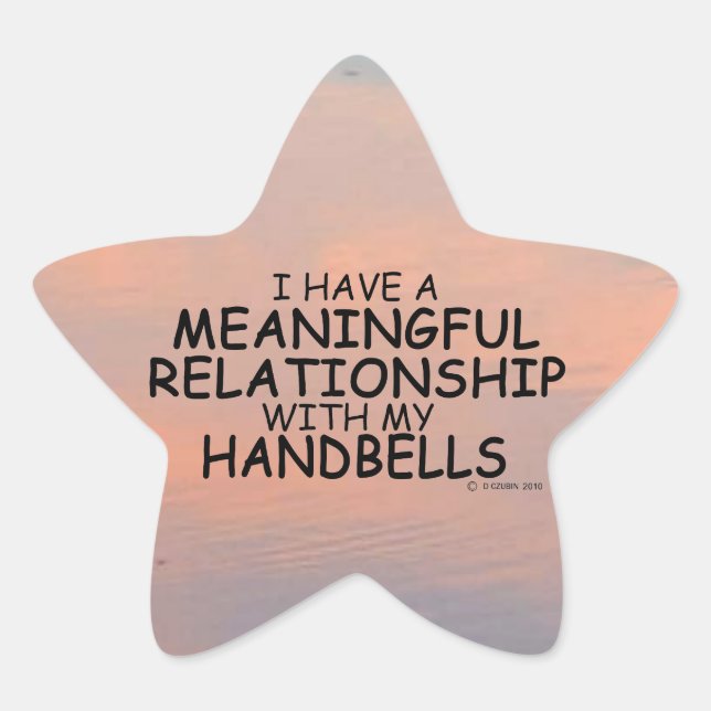 Adesivo Estrela Relacionamento Significativo Handbells Star Sticke (Frente)