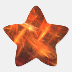 Adesivo Estrela relâmpago Abstrato Fractal Star Stick