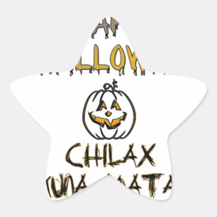 Adesivo Estrela Relaxe a Coleção Feliz de Halloween