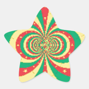 Adesivo Estrela République du Cameroun, estrela de cinco pontas