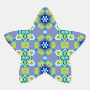 Adesivo Estrela Retro-Abstrato Art