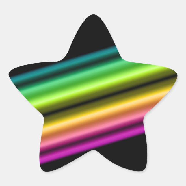 Adesivo Estrela retro video neonstripe :  (Frente)