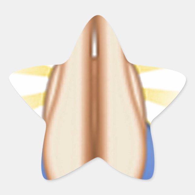 Adesivo Estrela rezando emoji (Frente)