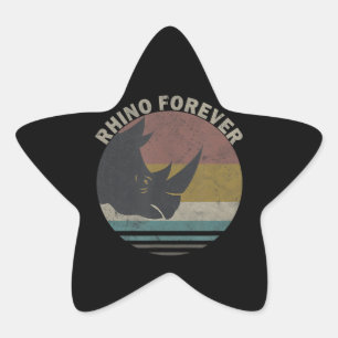 Adesivo Estrela Rhino Spirit Animal Lovely Costume Gift