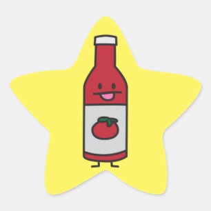 Adesivo Estrela Rico de condimento de Mesa de molho de tomate Ketc