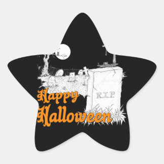 Adesivo Estrela RIP de Halloween