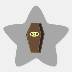 Adesivo Estrela RIP Halloween Coffin of Doom Stickers