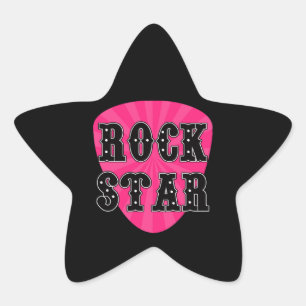 Adesivo Estrela Rock Star Guitar Pick