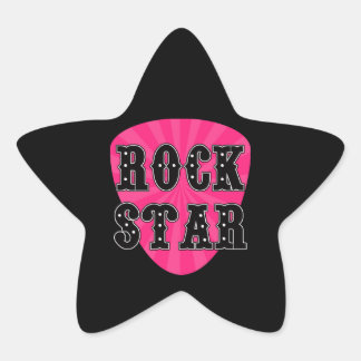 Adesivo Estrela Rock Star Guitar Pick