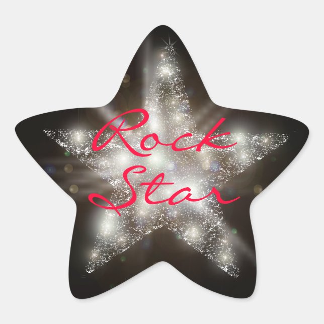 Adesivo Estrela Rock Star Stickers (Frente)