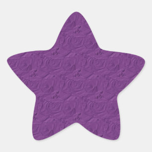 Adesivo Estrela Rosas embutidas Lavandas com ponteiro roxo