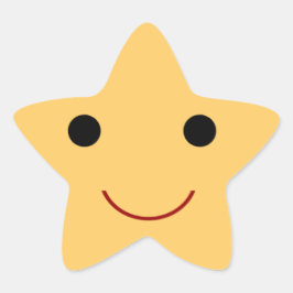 Adesivo Estrela Rosto Feliz