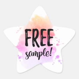 Adesivo Estrela rótulo de amostra grátis