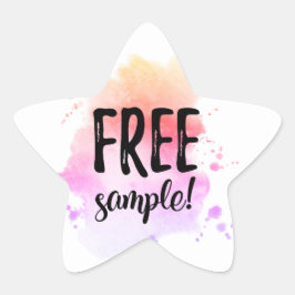 Adesivo Estrela rótulo de amostra grátis