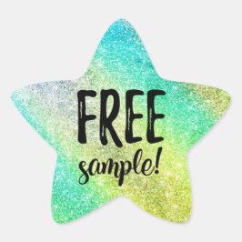 Adesivo Estrela Rótulo de brilho de amostra livre