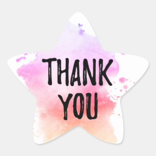 Adesivo Estrela Rótulo Obrigado