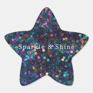 Adesivo Estrela Roxo Aqua Mermaid Sparkle
