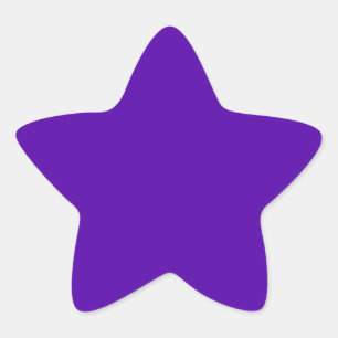 Adesivo Estrela Roxo Vibrante Sólido Branco