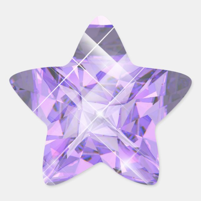 Adesivo Estrela Roxo, Violeta Gem (Frente)