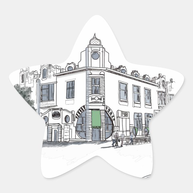 Adesivo Estrela rua da cidade antiga (Frente)