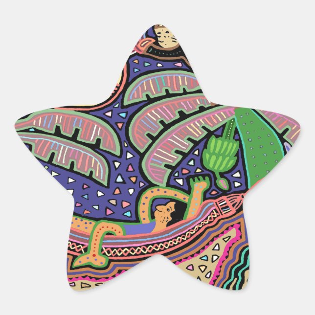 Adesivo Estrela San Blas Islands Panama Mola (Frente)