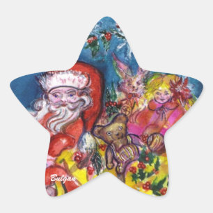 Adesivo Estrela SANTA CLAUS COM GIFTS Star