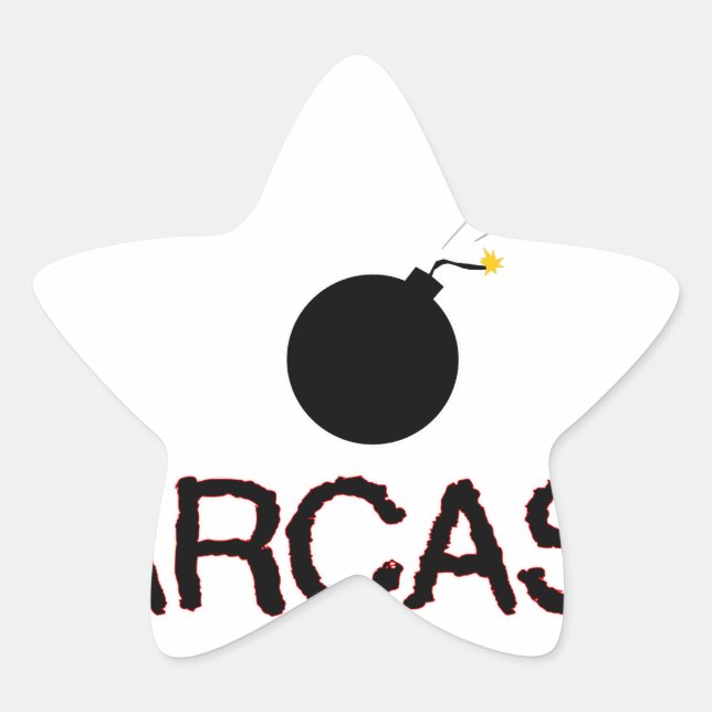 Adesivo Estrela Sarcasm Bombed (Frente)