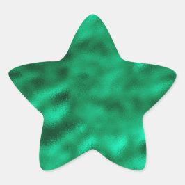 Adesivo Estrela Satin Star Elegante Metálico Verde Natal